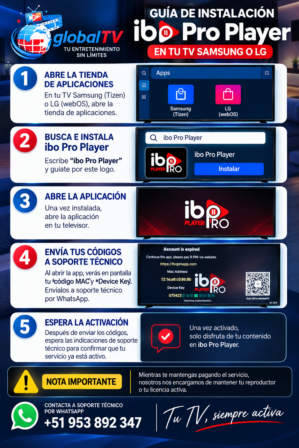 Guía de instalación ibo Pro Player en Samsung o LG